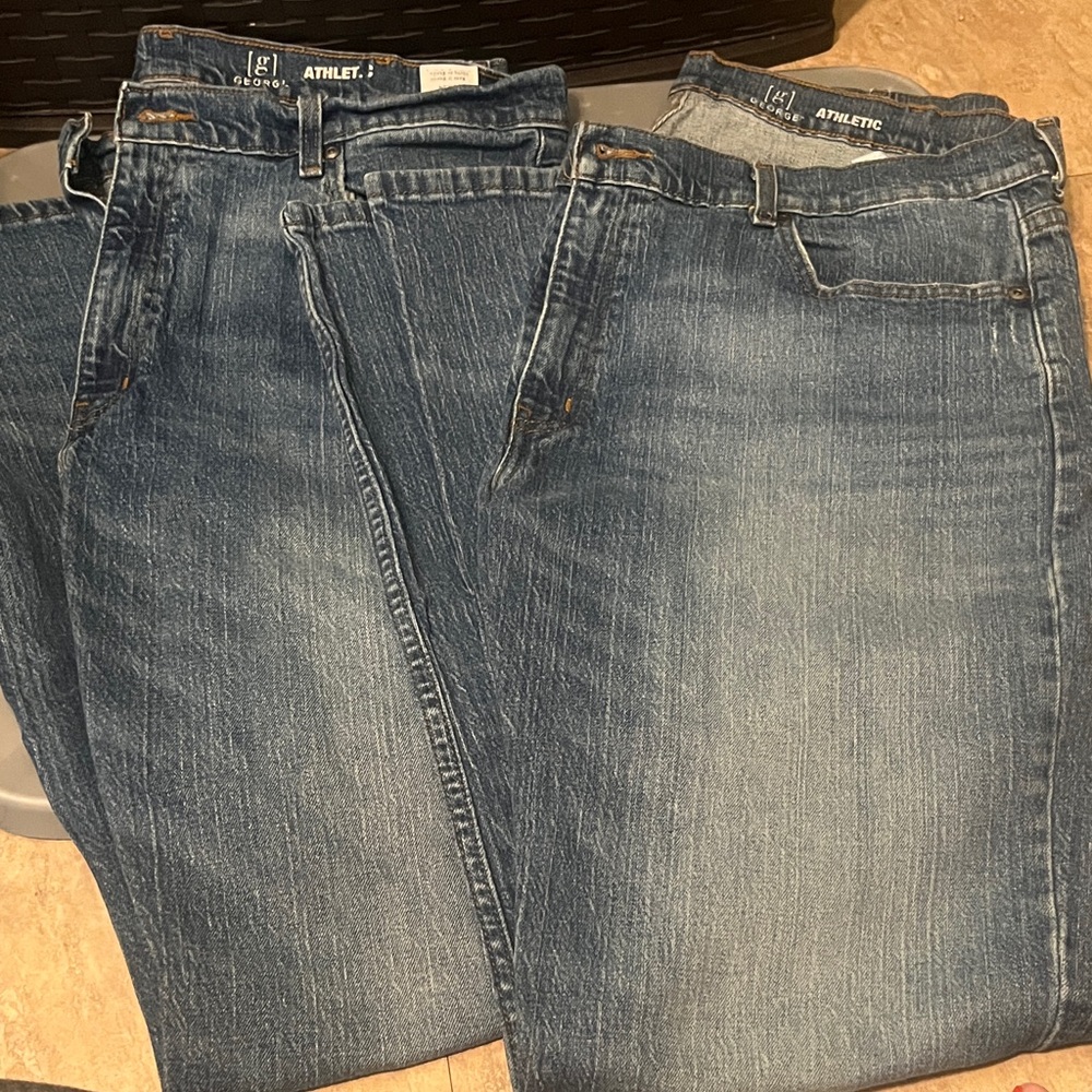Bundle of 2 George Athletic fit Relaxed Blue Jeans
